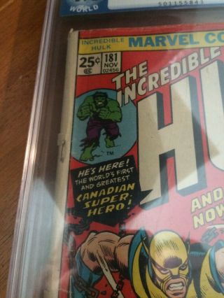 The Incredible Hulk 181 PGX 4.  0 VG Like CGC Case 3