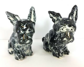 Vtg Ceramic Australian Yorkshire Terrier Dog Figurines Made In Occupied Japan