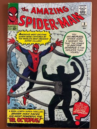 Spider - Man 3 Marvel Comics 1st Appearance Of Dr Octopus Silver Age