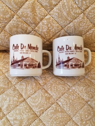 Two Cafe Du Monde Coffee Mugs Orleans Louisiana Mug French Quarter