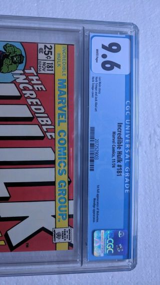 Stunning Incredible Hulk 181 CGC 9.  6 Awesome investment book Starts @.  99¢ 3