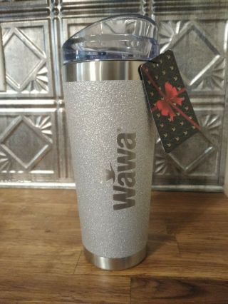 Wawa 24oz Limited Edition Stainless Steel Silver Holiday Tumbler 2019