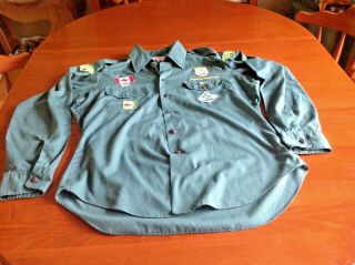 Vintage Scouts Canada 80 - 81 Wiegand 16 - 16 1/2 Shirt Winnipeg Manitoba Strathcona