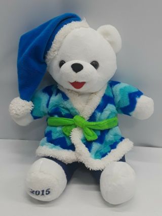 Dan Dee Christmas Snowflake Boy Teddy Bear Plush White Blue Robe 2015 Sz 13 "