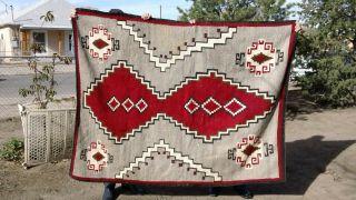 Vintage Native American Navajo Navaho Wool Rug Weaving