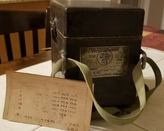 Westinghouse Portable Watthour Meter Type Ob - Electricity Reader Vintage