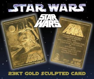 Star Wars Movie Poster 23k Gold Card $8.  95 Officially Licensed