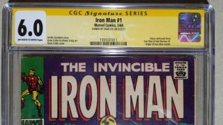 Iron Man 1 CGC 6.  0 SS signed STAN LEE (May 1968,  Marvel) 1st solo series 2