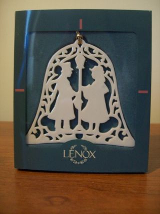 Lenox Victorian Couple In Bell Christmas Ornament