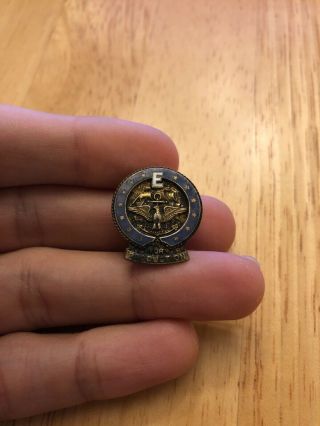 World War Ii Vintage Us Navy Award For War Work Sterling " E " Pin War Production