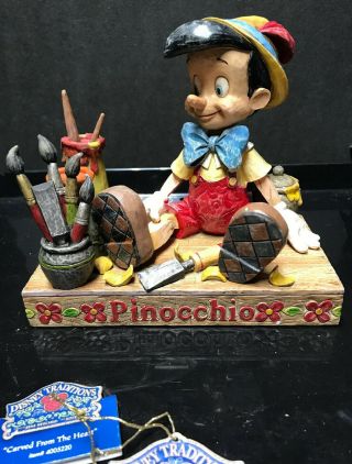 Disney’s Pinocchio “Carved From the Heart”,  Disney Traditions by Jim Shore W/ Box 3