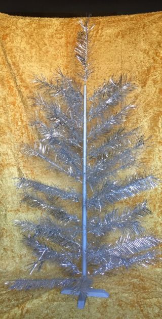 Vintage Large Silver Glow Aluminum Christmas Tree 3