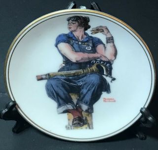" Rosie The Riveter " The Best Of Norman Rockwell 1983 Miniature Collectors Plate