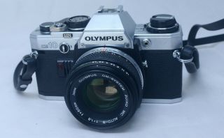 Olympus om10 Vintage SLR 35mm Film Camera OM System ZUIKO 50mm f/1.  8 Lens JAPAN 2