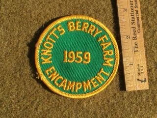 1959 Vintage Boy Scouts Of America Patch Knotts Berry Farm Encampment