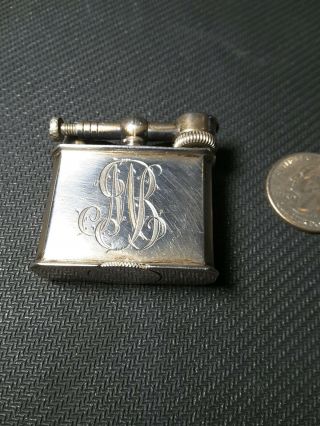 Vintage Sterling Silver Mexican Lift Arm Cigarette Lighter - Monogram 