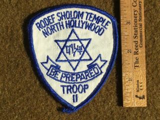Vintage Boy Scouts Of America Patch Jewish Rodef Sholom Temple North Hollywood