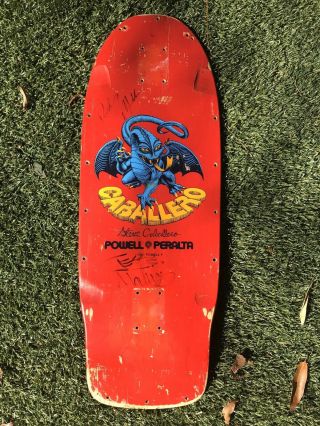 Vintage Skateboard Steve Caballero Powell Peralta Signed.
