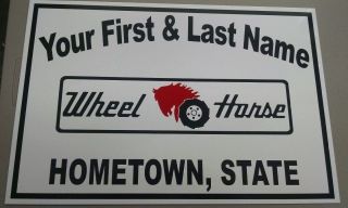 Personalized Wheel Horse Aluminum Name Sign