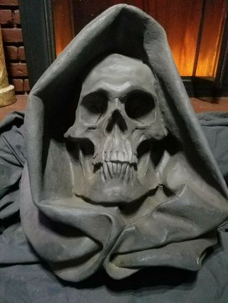 Nos Vintage Death Studios Huge Skull Reaper Plaque Halloween Prop Haunted House