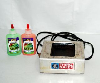 Vintage Thing Maker Oven And 2 Color Change Plasti Goop Red Green Mattel 1964