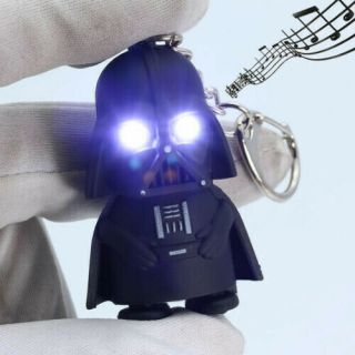 Black Light Up Led Star Wars Darth Vader With Sound Key Chain