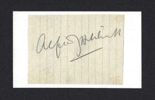 Alfred Hitchcock Signed Album Page Vintage Early Auto Director D.  1980 Jsa Loa