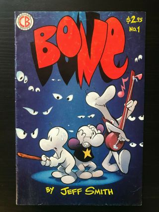 Bone 1991 1 First Printing Jeff Smith Cartoon Books Comic 1st Print