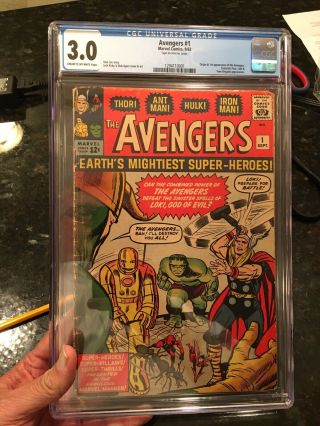 Avengers 1 Cgc 3.  0 Cream To Off - White Pages First Appearance Of The Avengers