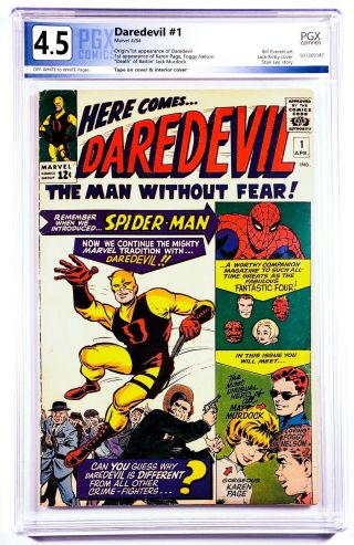 1964 Marvel Comics Daredevil 1 Pgx 4.  5 Ow/w 1st Daredevil Kirby Lee Like Cgc