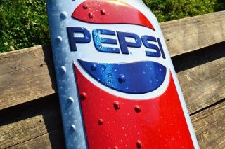 Pepsi - Cola Can Embossed Tin Metal Sign - 18 