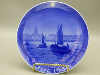 Royal Copenhagen Fishing Boats 1930 Limited Edition Christmas Collector Plate