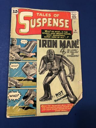 Tales Of Suspense 39 1st Appearance Origin Of Iron Man “grail” 