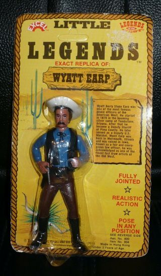 Vintage 1974 Excel Little Legends Of The West Wyatt Earp Figure Moc