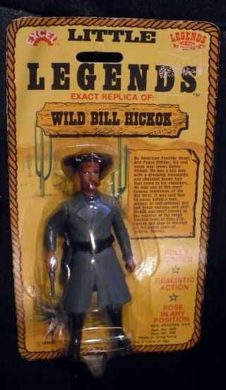 Vintage 1974 Excel Little Legends Of The West Wild Bill Hickok Figure Moc