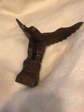 Ironwood Hand Carved Hawk Eagle Wooden Art Sculpture