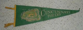 Vintage Cincinnati Reds Crosley Field Baseball Pennant Mlb