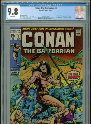 1970 Marvel Conan The Barbarian 1 1st Appearance & Origin Conan Cgc 9.  8 White