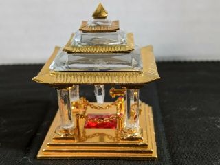 Swarovski Miniature Japanese Temple Crystal Pagoda & Gong Figurine