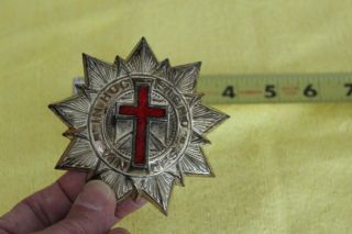 Vintage In Hoc Signo Vinces Masonic Knights Templar Medallion Badge Emblem Old