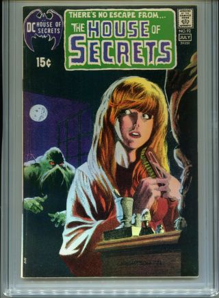 1971 DC HOUSE OF SECRETS 92 1ST APPEARANCE SWAMP THING PGX 8.  5 WHITE CGC IT 2
