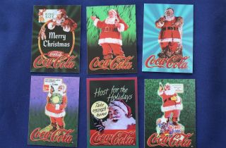 1995 Coca Cola Premium Santa Six Card Insert Set 1 - 6 Collect - A - Card E2609
