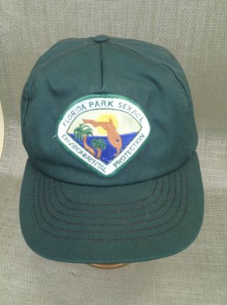 Vintage Florida Park Service Snapback Hat Ball Cap Made In The Usa One Size