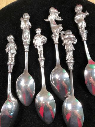 Read And Barton Silver Plate Christmas Spoons - “children Of Christmas“