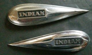 Vintage Indian Motorcycle Tank Badge Chief,  Four,  Scoutantique Emblems Oem194o - 42