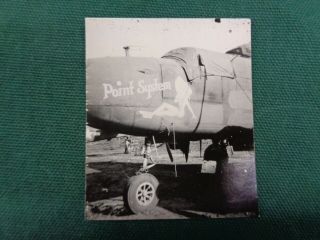 Ww2 Us Aaf B - 25 Bomber Nose Art Photo - Point System