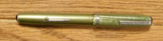 Vintage Esterbrook J Fountain Pen,  In Green,  Chrome Trim And Extra Fine 1550 Nib