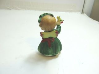 VINTAGE LEFTON CERAMIC YOUNG GIRL PLAYING THE FLUTE 3 1/2 