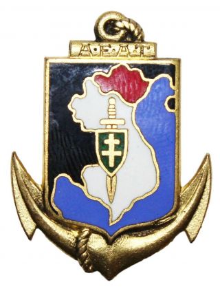 French Indochina Army Engineer Mapping Service In Indochina Badge