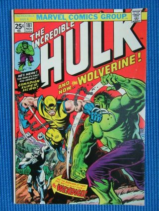 Incredible Hulk 181 - (vf -) - 1st Full Appearance Of The Wolverine